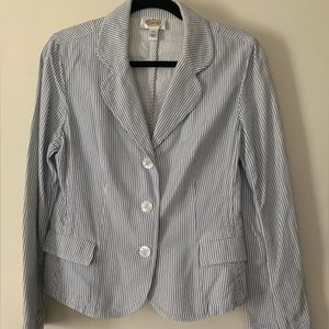 Talbots Women’s Seersucker Blazer Size 12